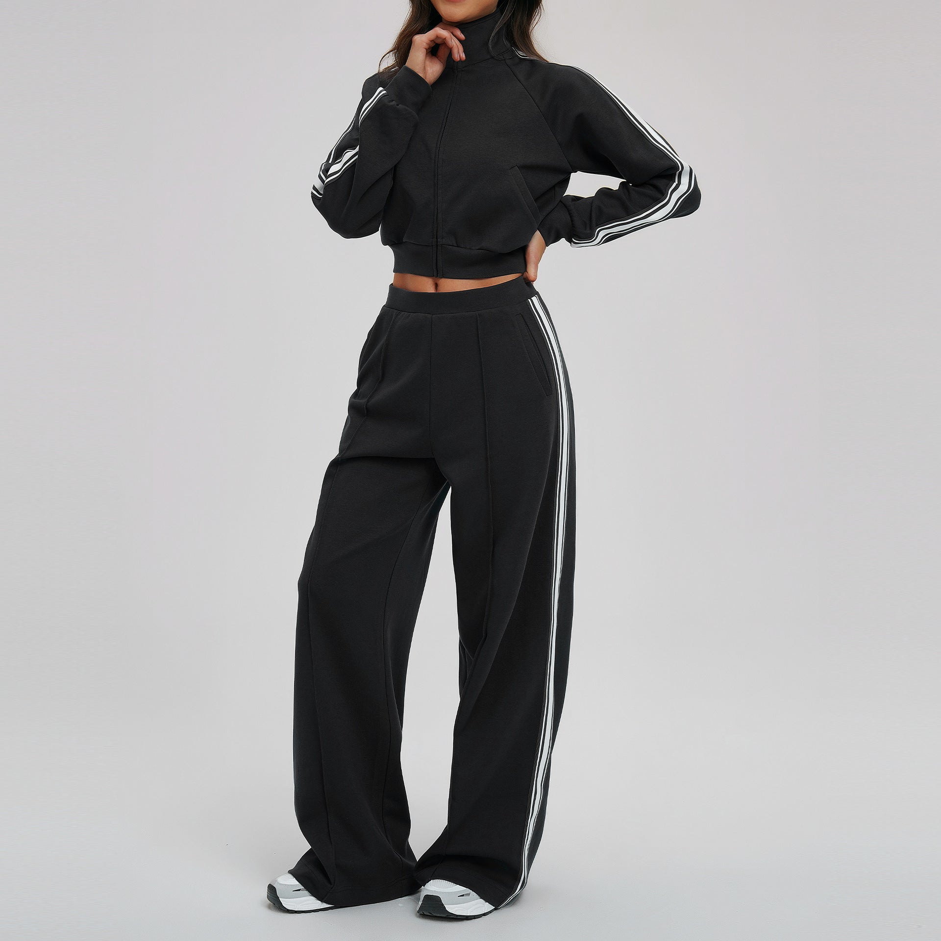 1757#A Same color Embroidery  Women Yoga Jacket or Pants