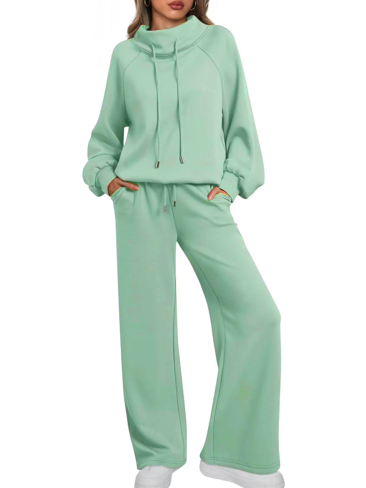 1662#A 3D Silver Logo Hoodies Pants Set