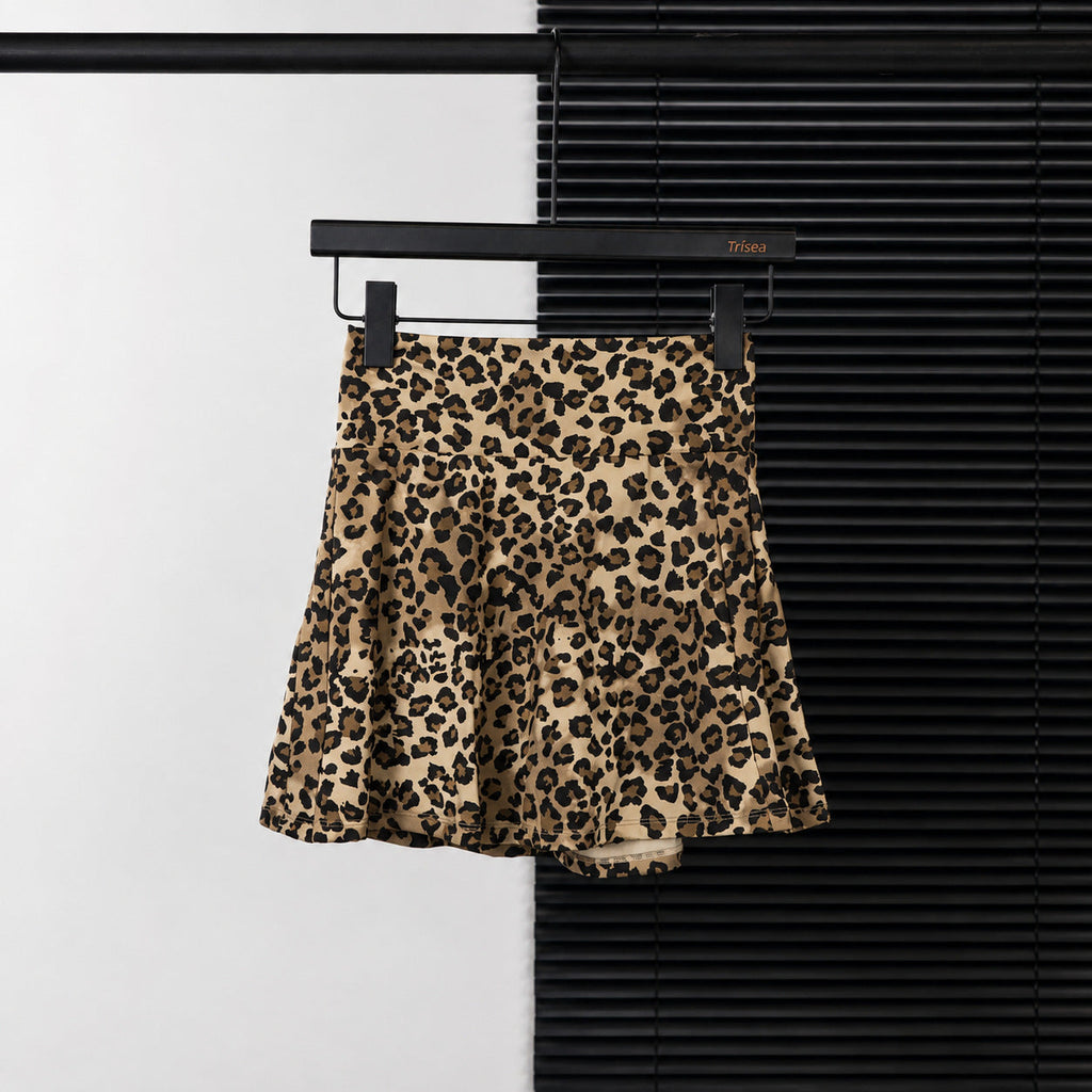 L6368# Women Leopard Print Skirts