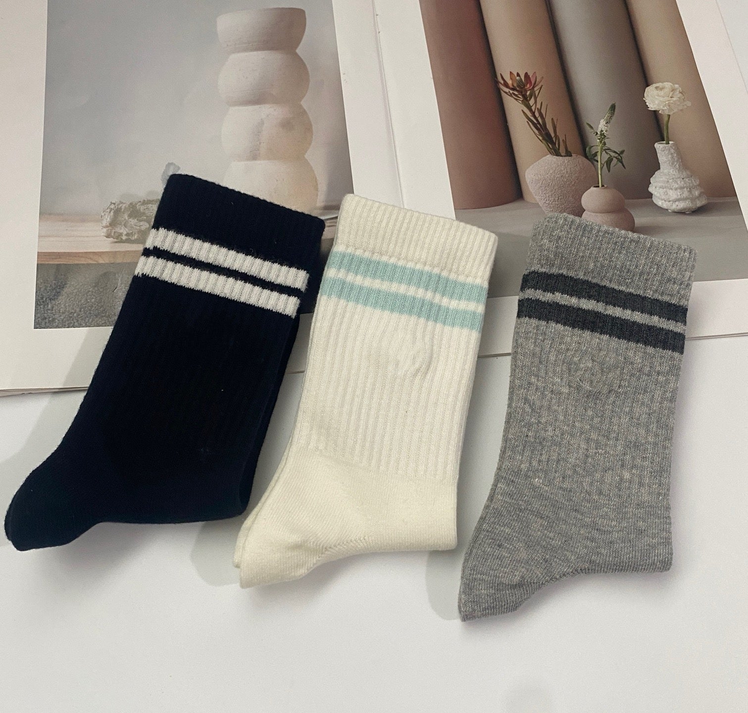 L5189#GX Women Socks 3 Paris/Set