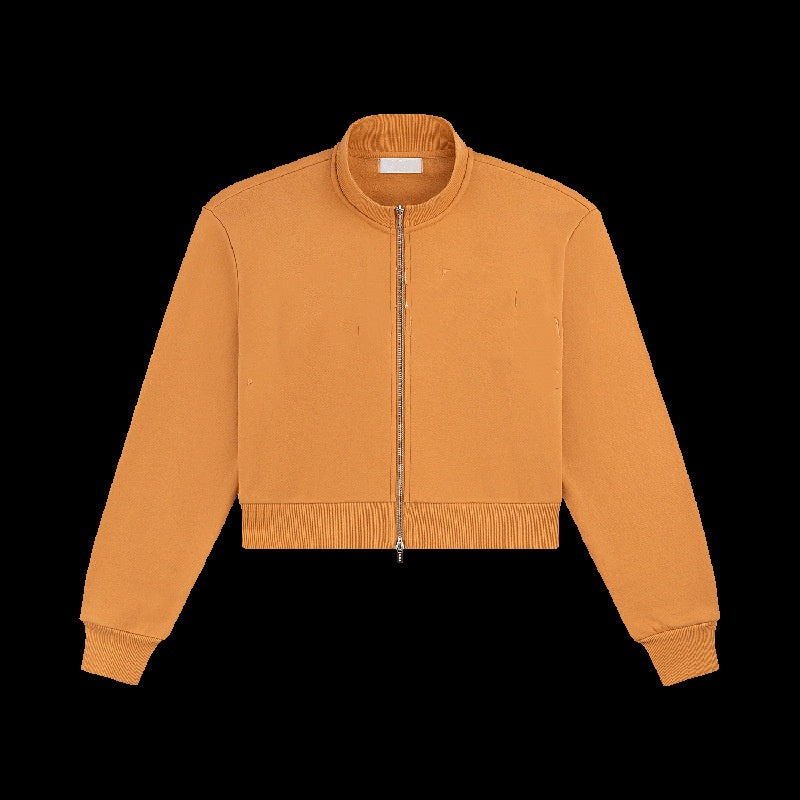 E7407# Women Embroidery Fleece Zipper Jacket