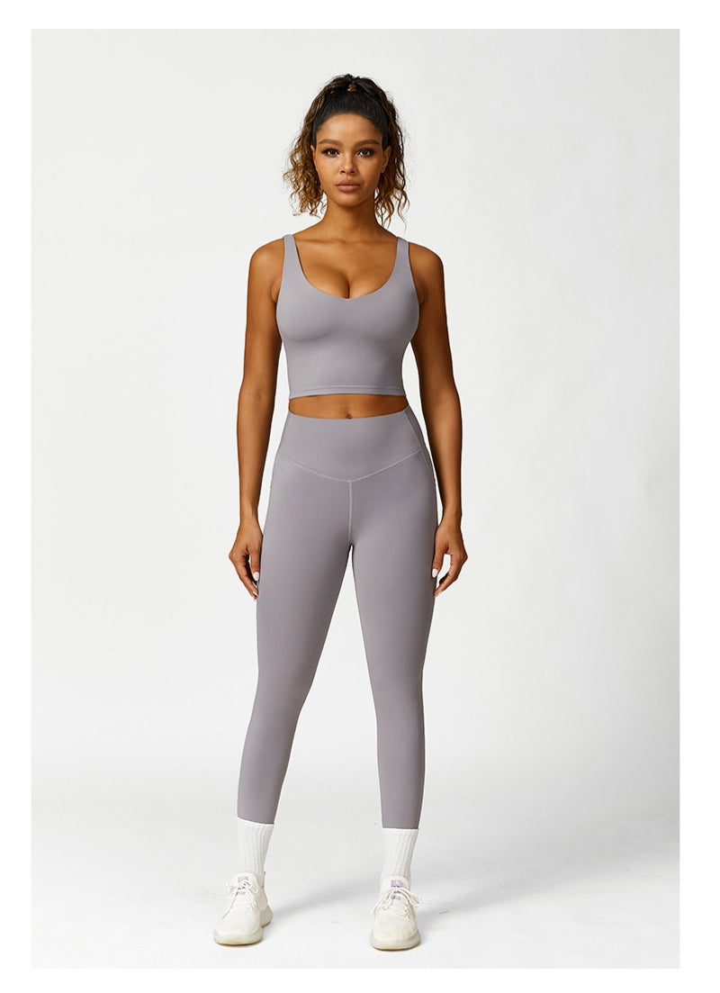 L2929#  Women Yoga Bra Shorts Pants Set