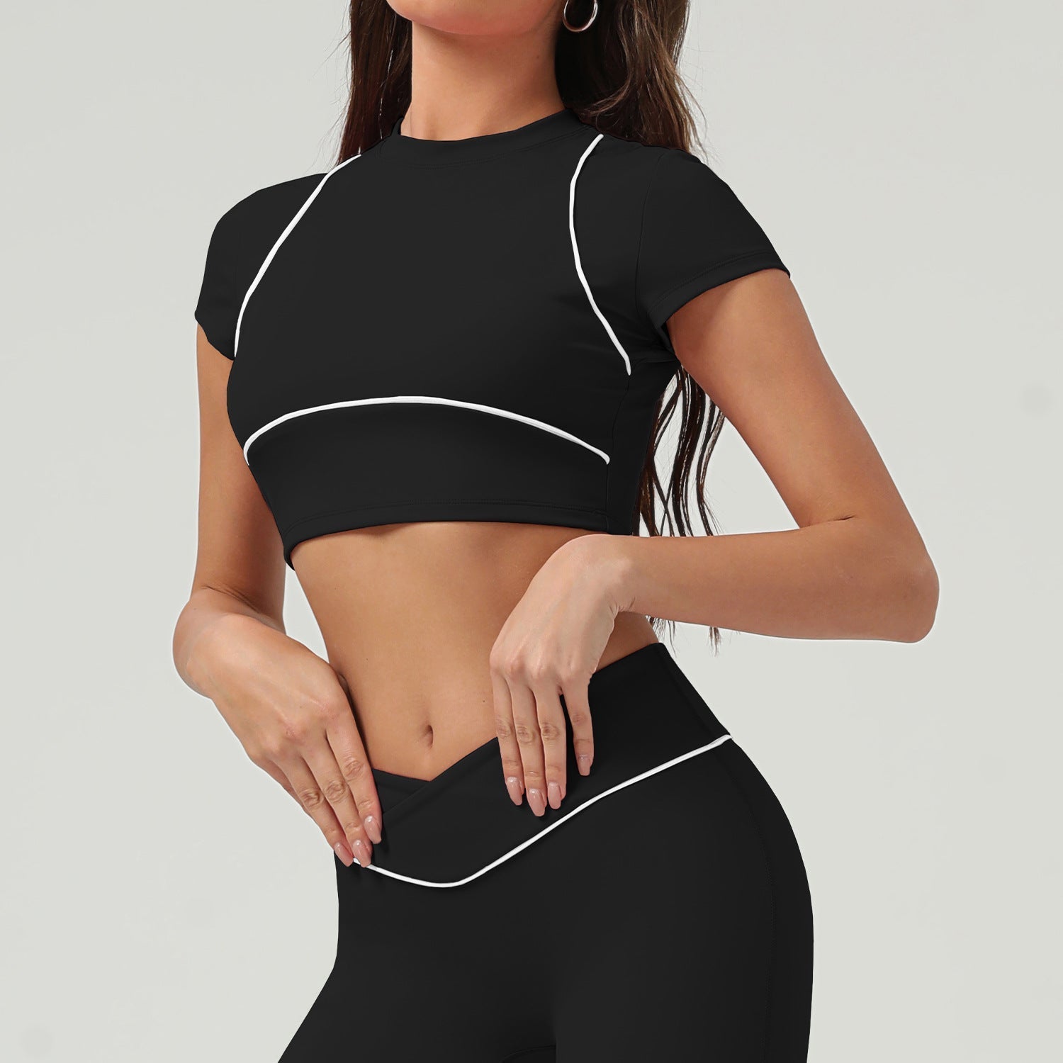 781# A Women Yoga Shirts Skirts Set