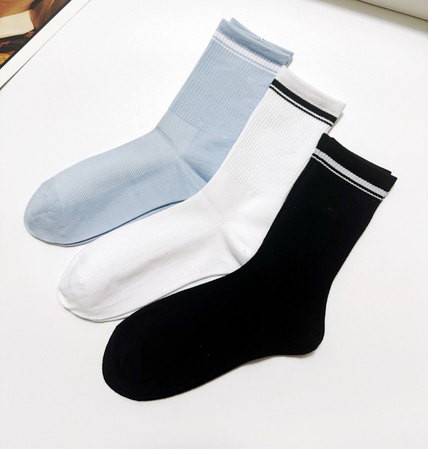 1362# A Unisex Cotton Socks 3Pairs/set