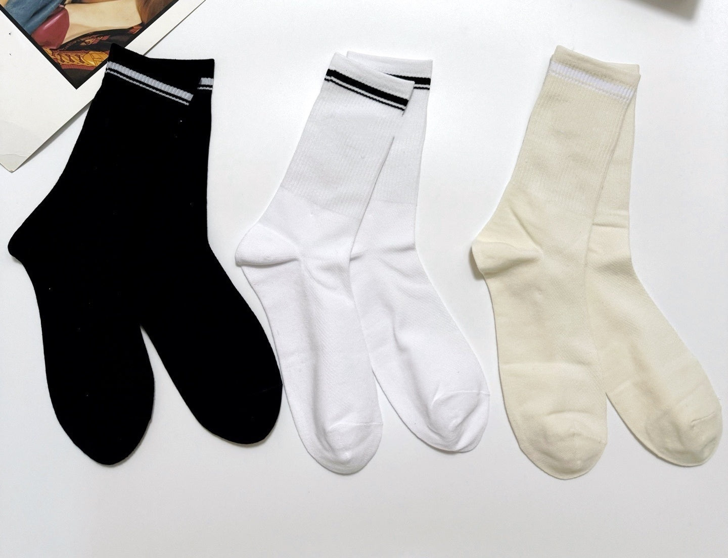 1362# A Unisex Cotton Socks 3Pairs/set