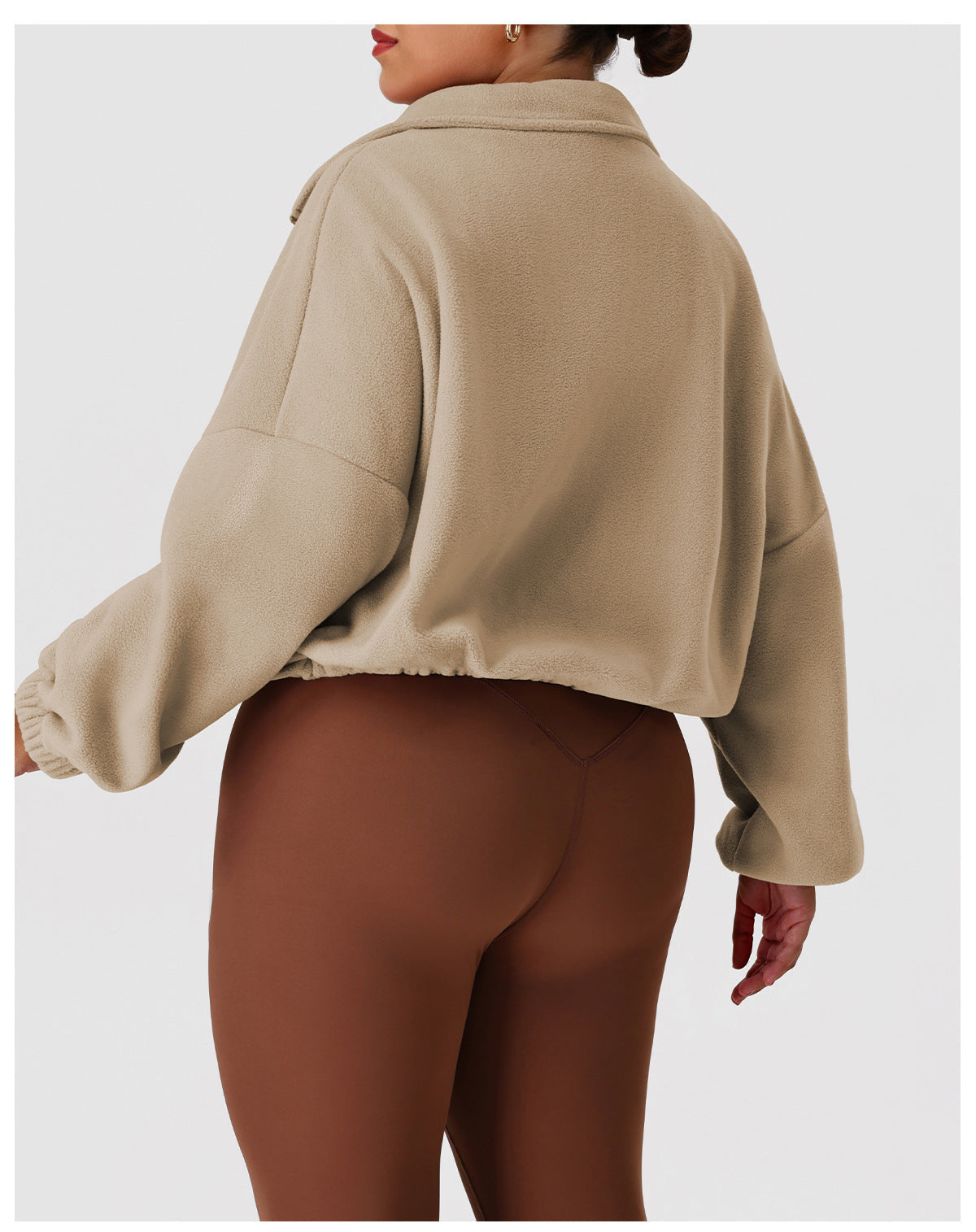 1779# A 3D Silver Women Large Size Polar Fleece Jackets