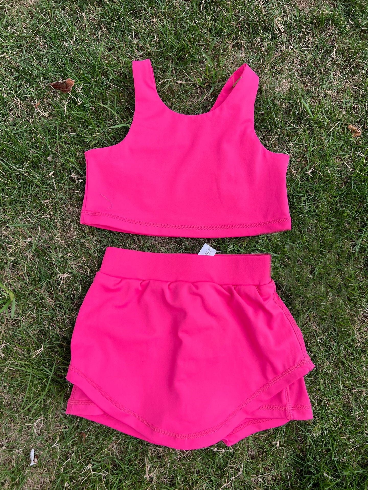 L6077# kids Top and Shorts Set