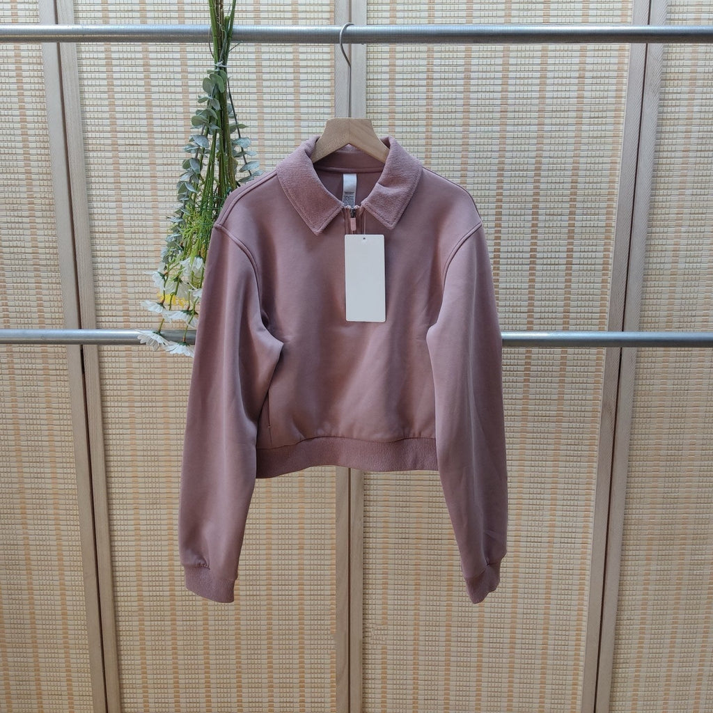 L5393# FB Women Half Zipper Pullover