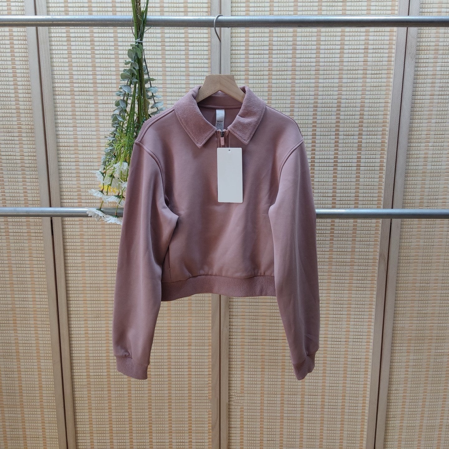 L5393# FB Women Half Zipper Pullover