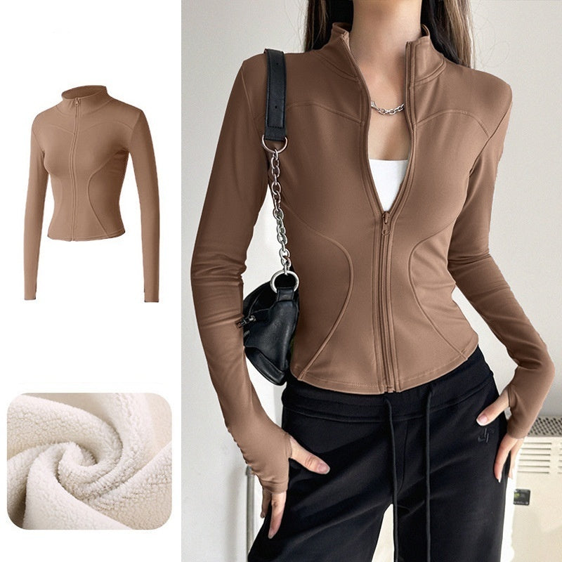 L5429# Women Yoga Polar Fleece Jacket