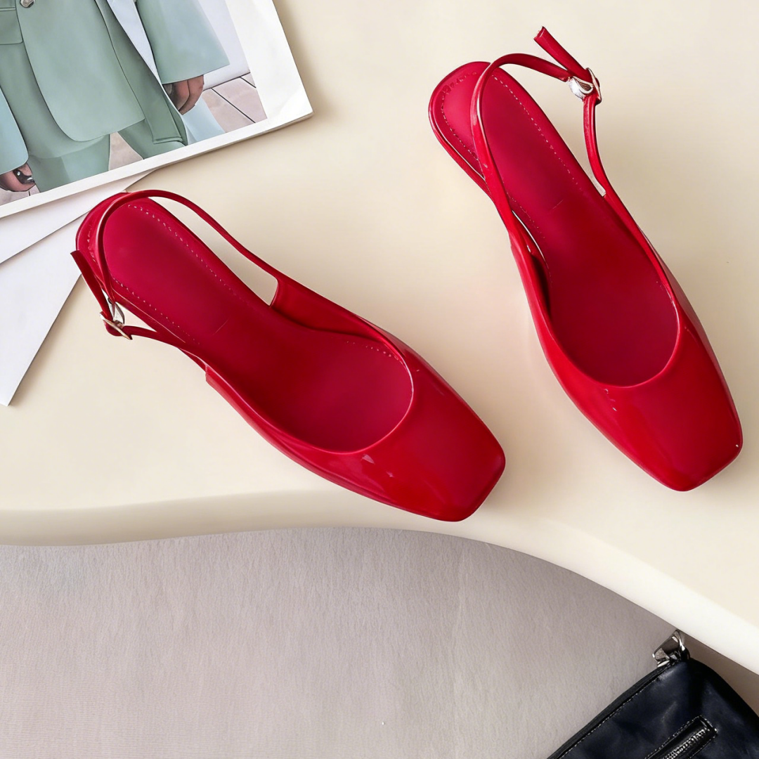 E6777# Women Patent Leather Sandals