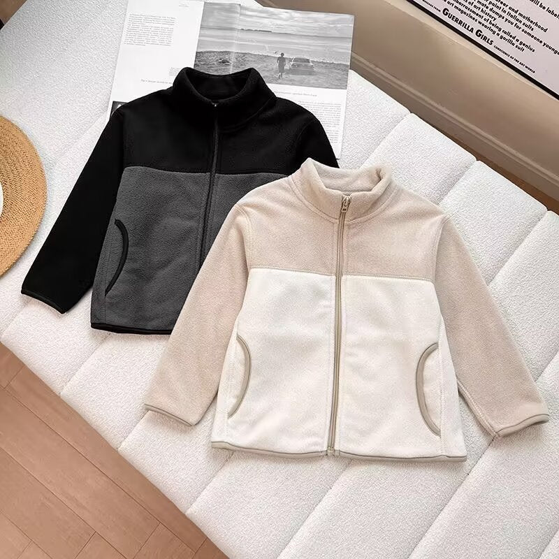 2799# A 3D Silver Kids Fleece Jacket