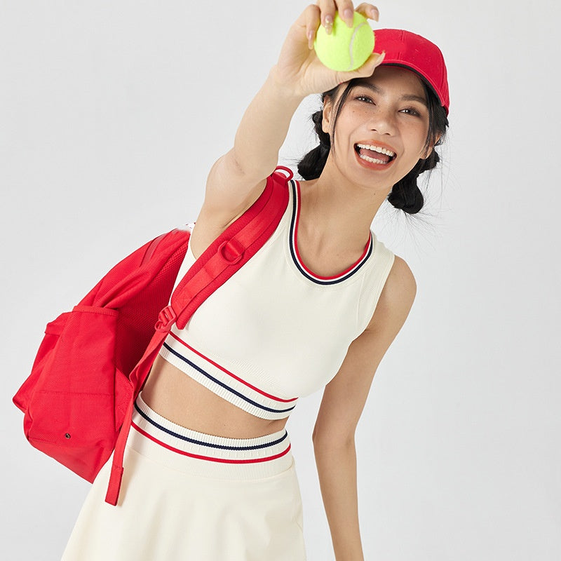 276# AL Women Yoga Bra Top Skirts Set