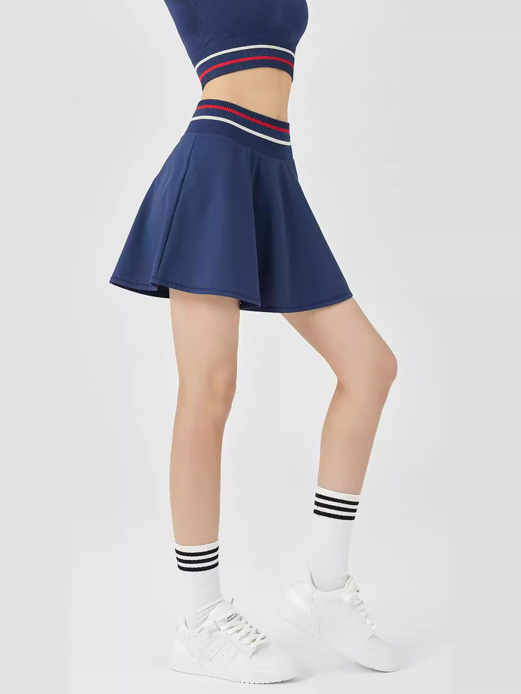 276# AL Women Yoga Bra Top Skirts Set