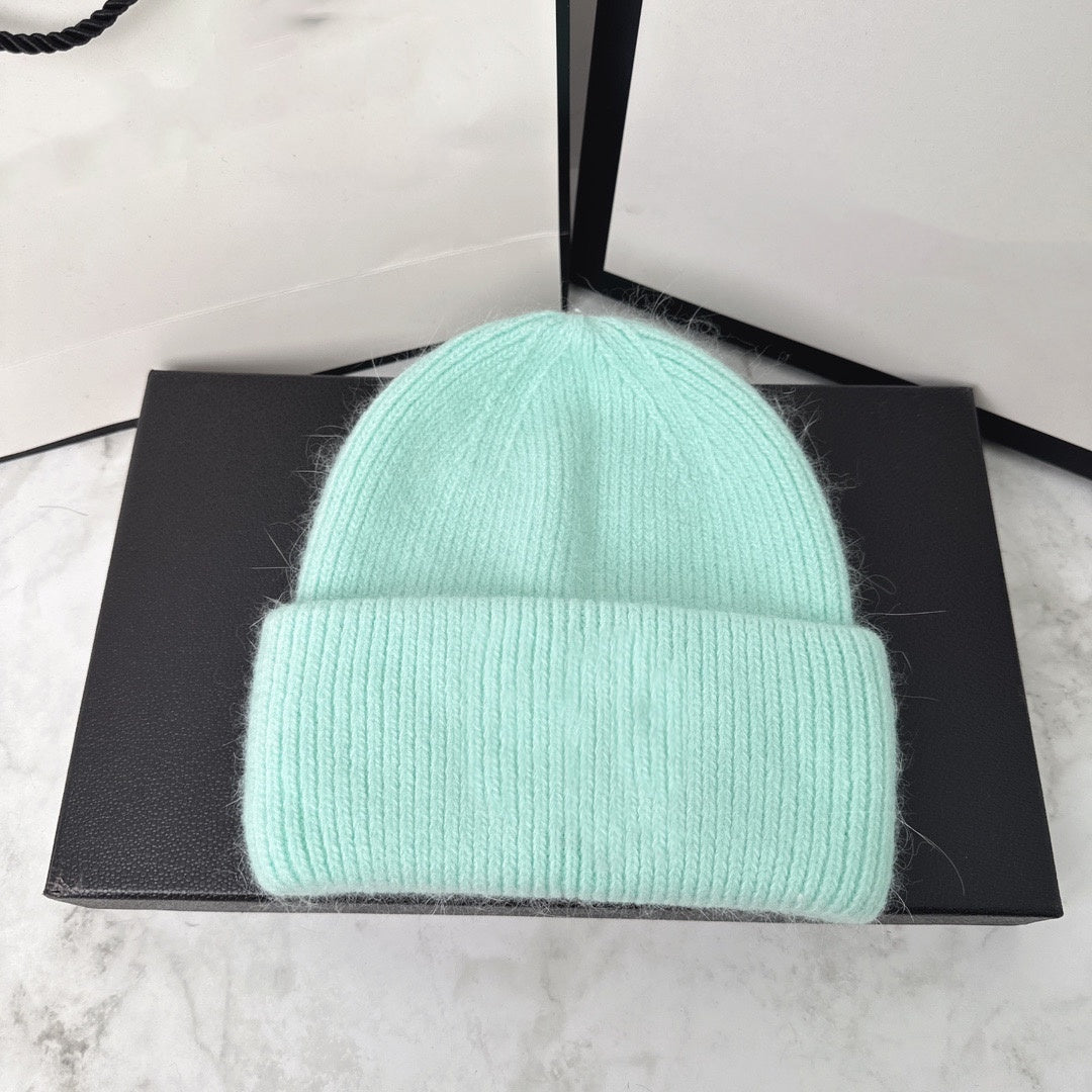 E3397# Rabbit Fur Knitted Hat