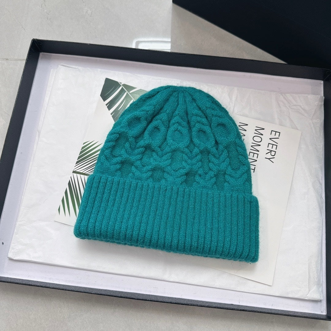 E6668# Rabbit Fur Knitted Hat