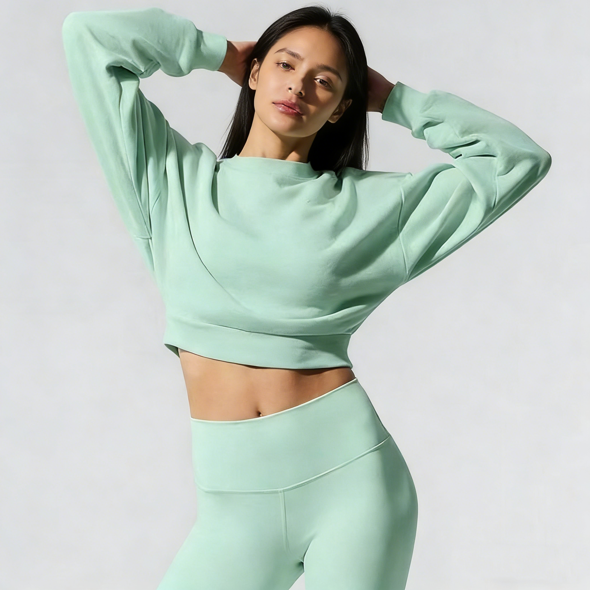 1867# A 3D Silver Women Yoga Sweatshirts