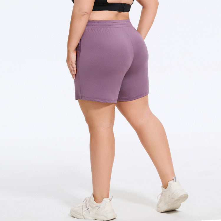 L4592# Women Large Size Yoga Shorts