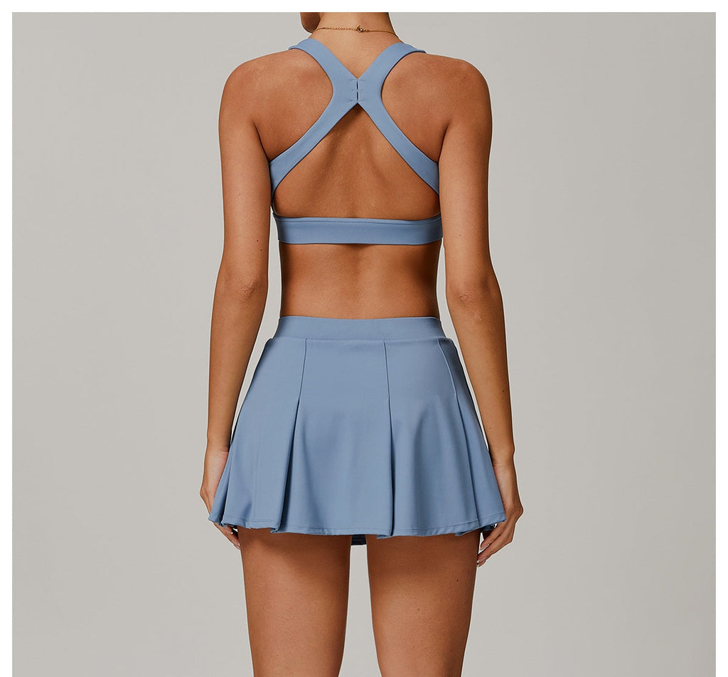 821# A Women Yoga Bra Skirts Set