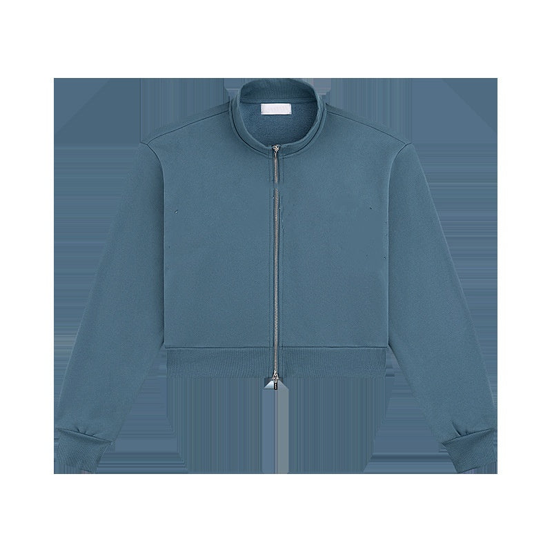 E7407# Women Embroidery Fleece Zipper Jacket