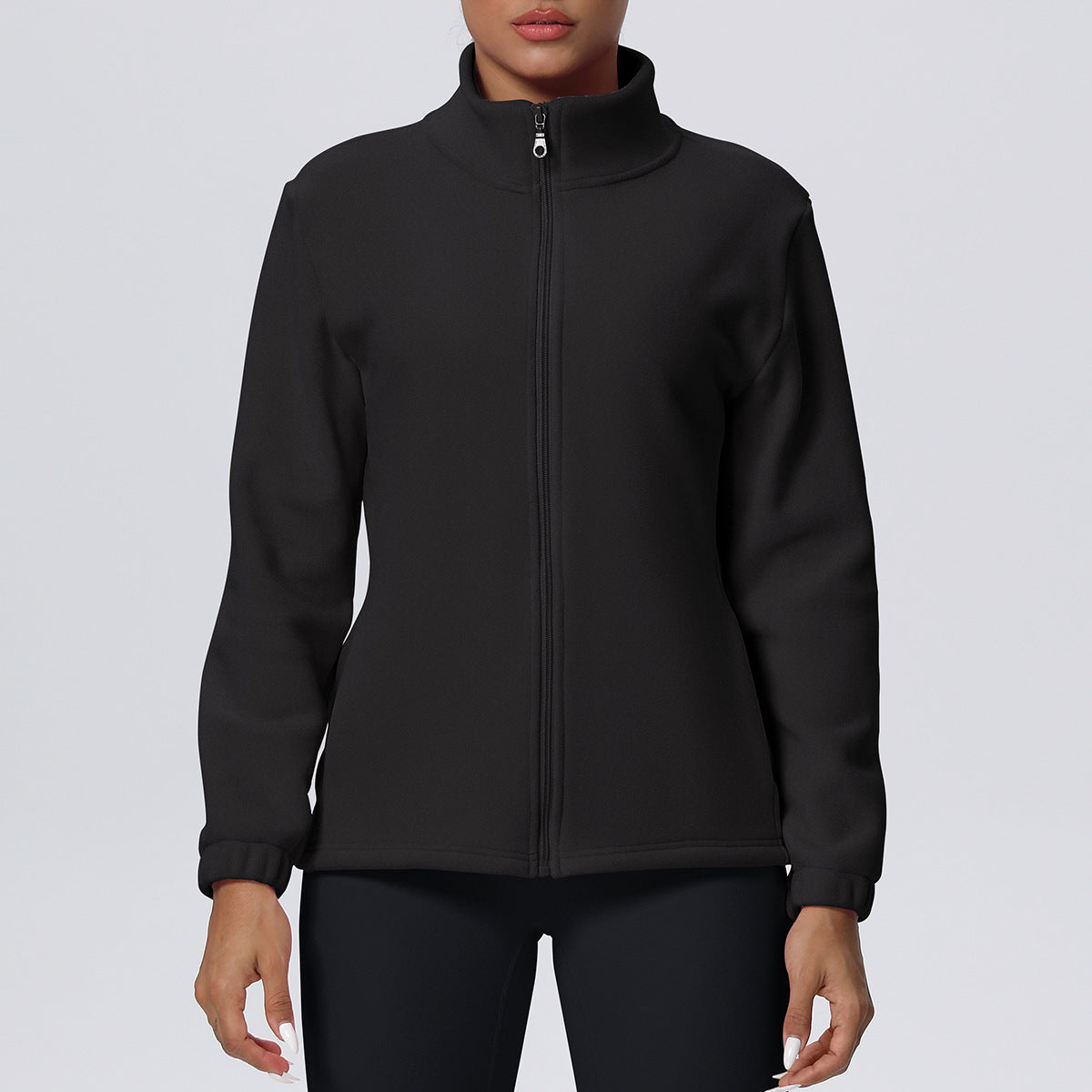 1685#A 3D Silver Women Fleece Jacket