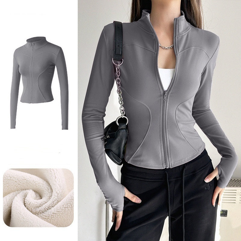 L5429# Women Yoga Polar Fleece Jacket