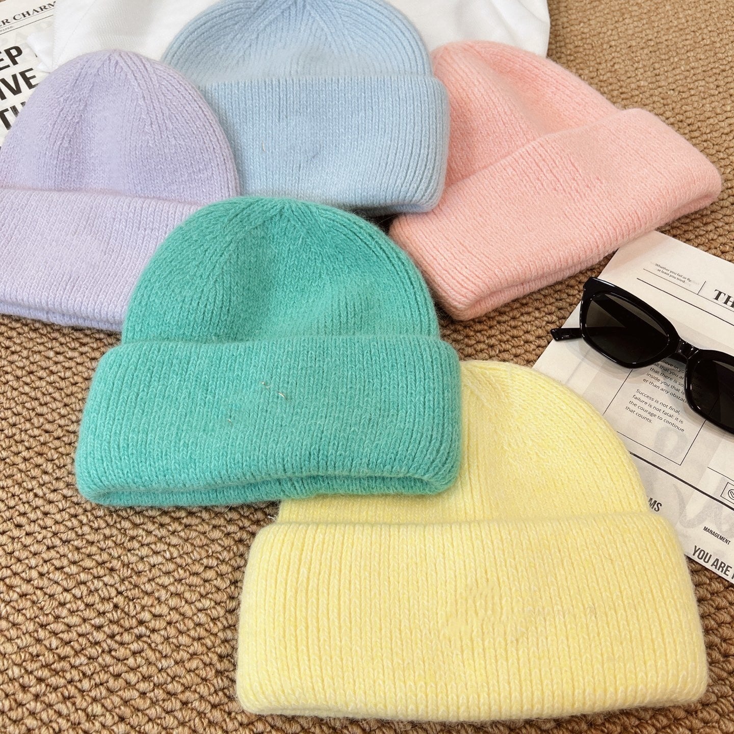 1551# XY A Rabbit Hair Knitted Hat