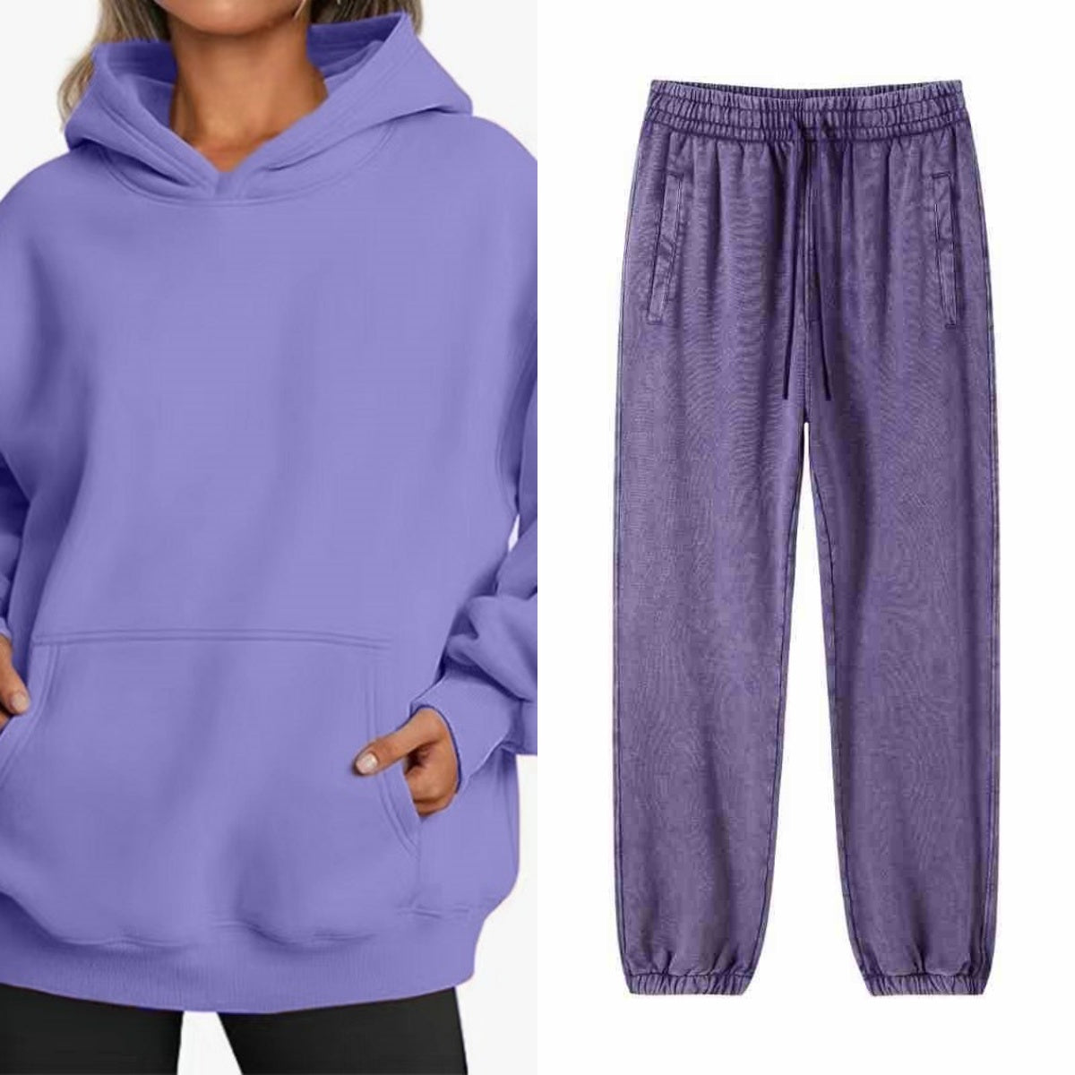 E3651-1#Large Size Embroidery Hooded Sweatshirts and Pants