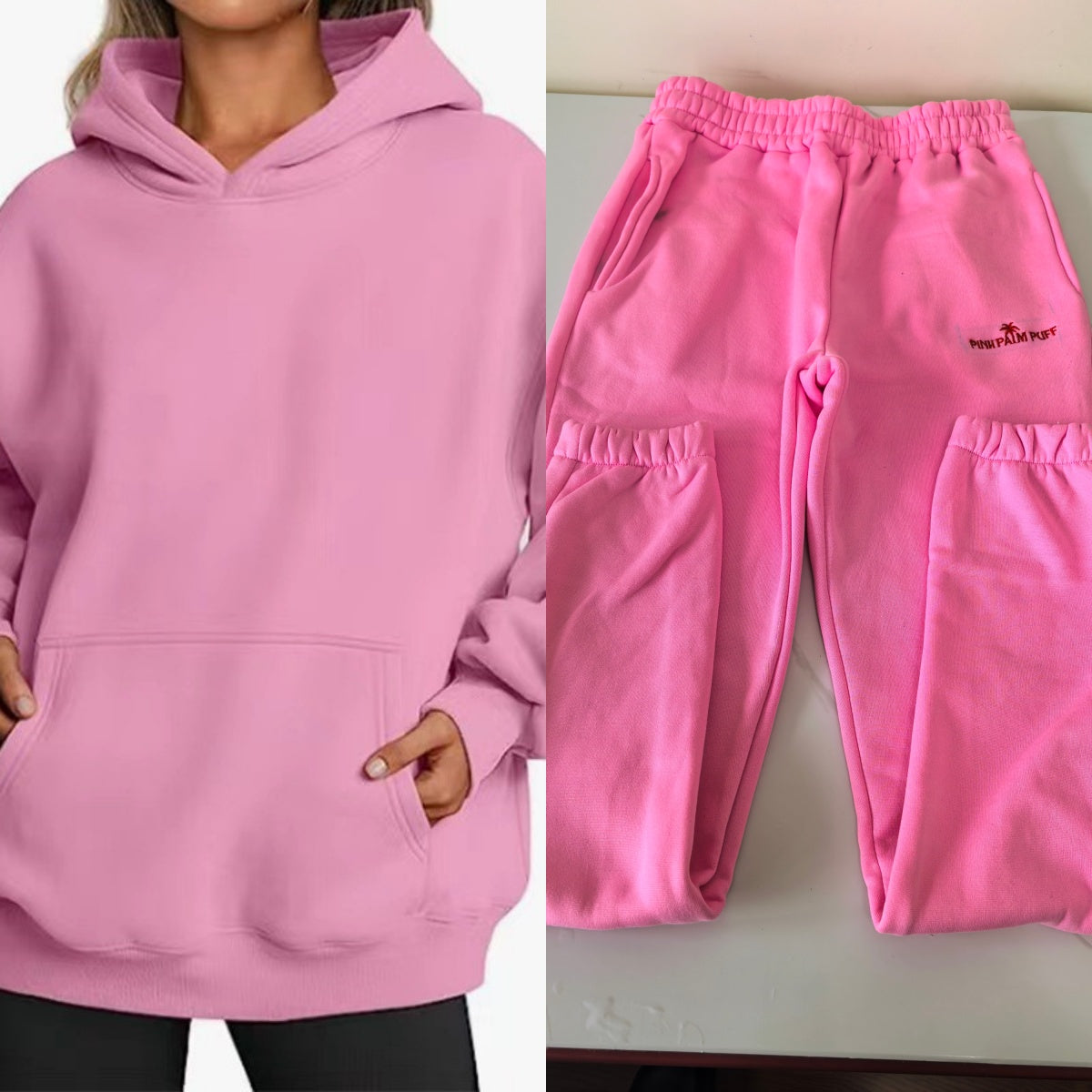 E3651-1#Large Size Embroidery Hooded Sweatshirts and Pants