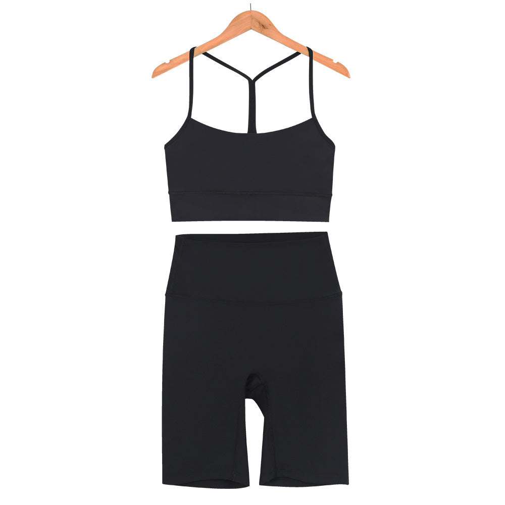 L4749#  Yoga Bra Shorts Set