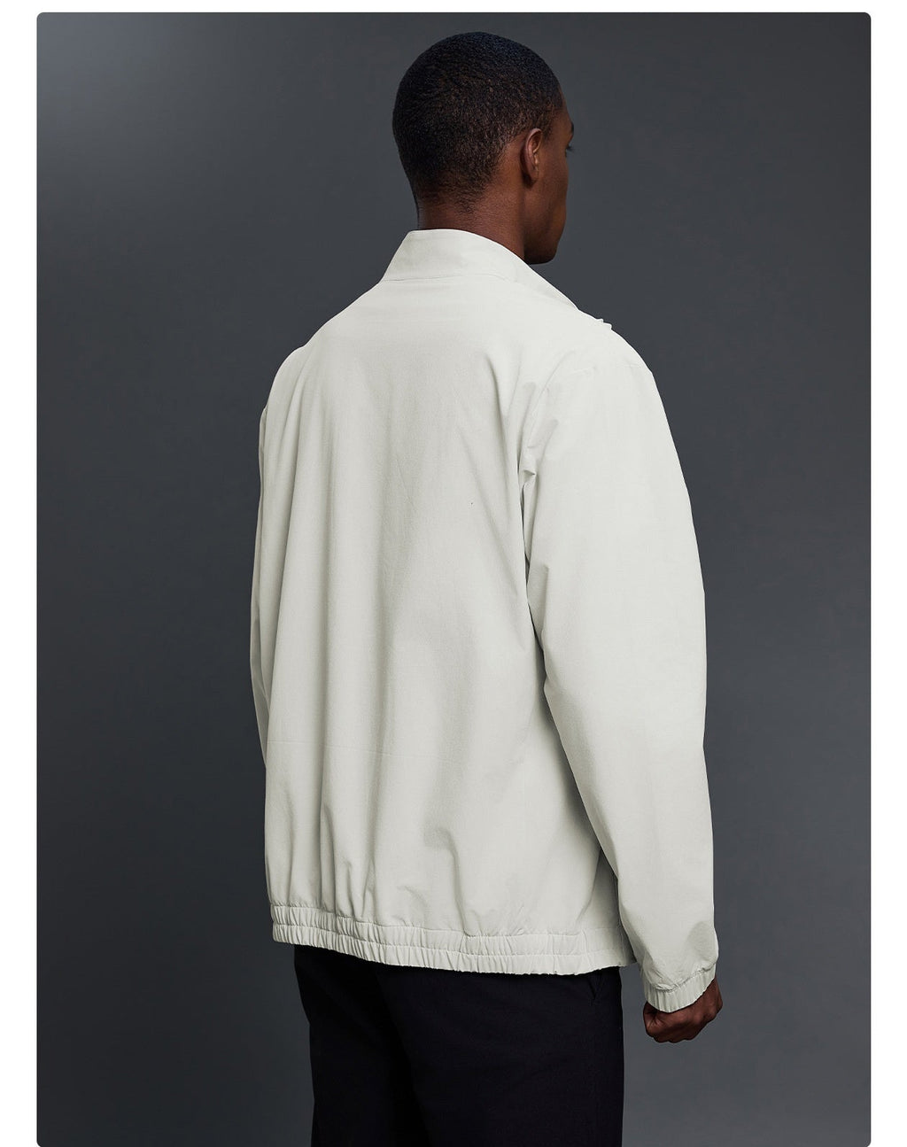 L6759#  Same Color Silica Gel  Men Sport Jacket
