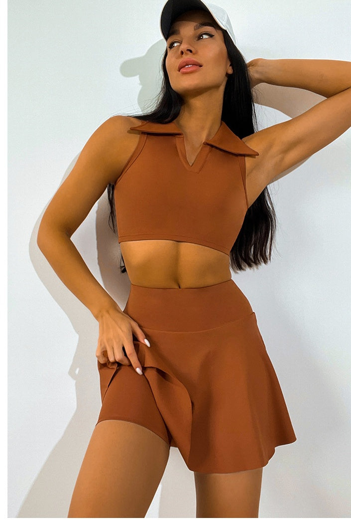 151# AL Yoga Vest Skirts Set