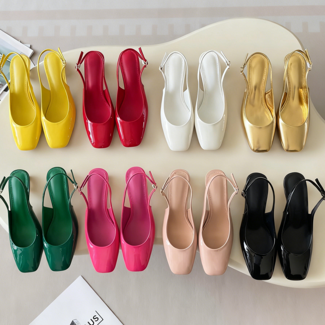 E6777# Women Patent Leather Sandals