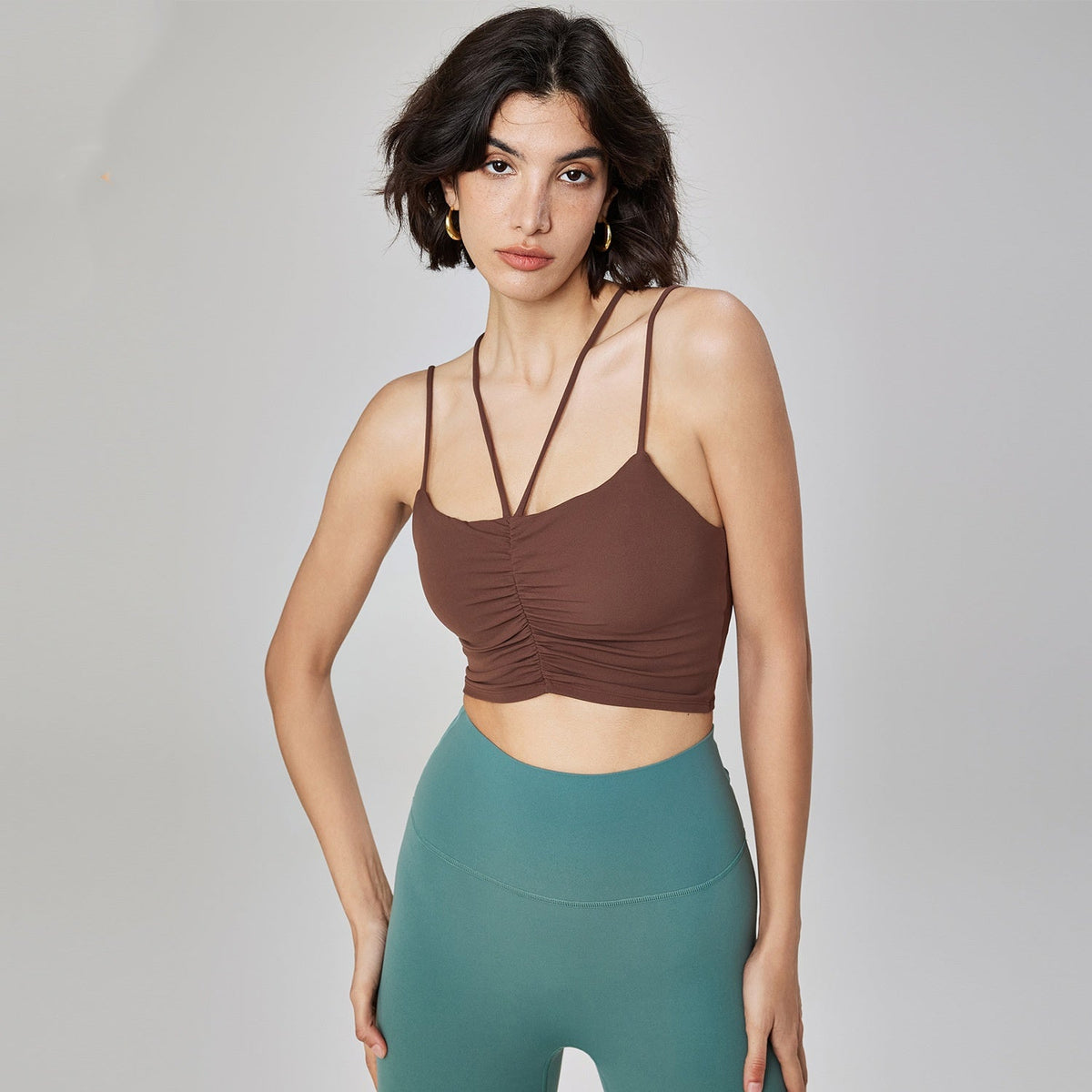 L2245#  Women Yoga Bra Shorts Set