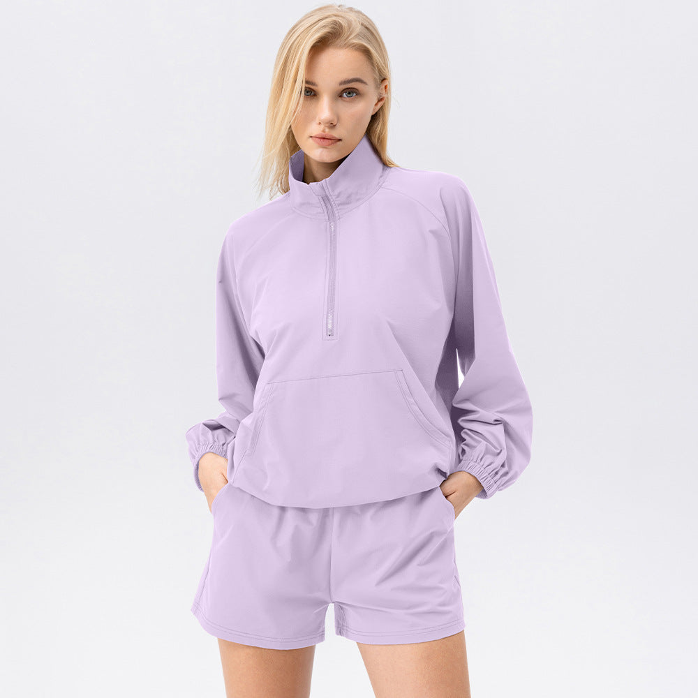 A2830 Women Jacket Short Set