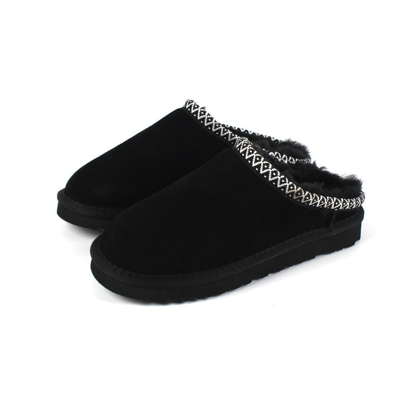 E6700#  Cow Leather Slipper