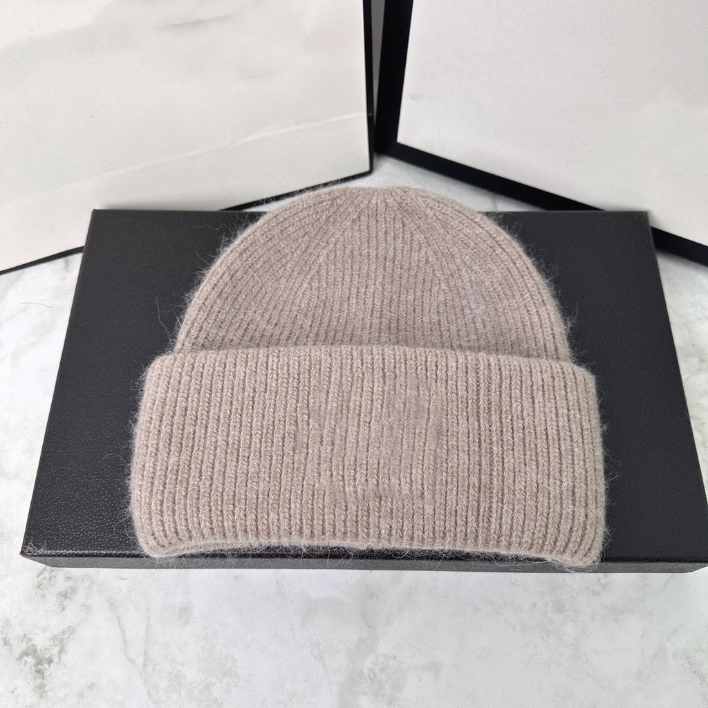 E3397# Rabbit Fur Knitted Hat