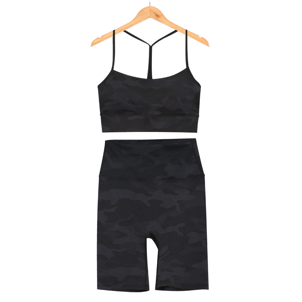 L4749#  Yoga Bra Shorts Set
