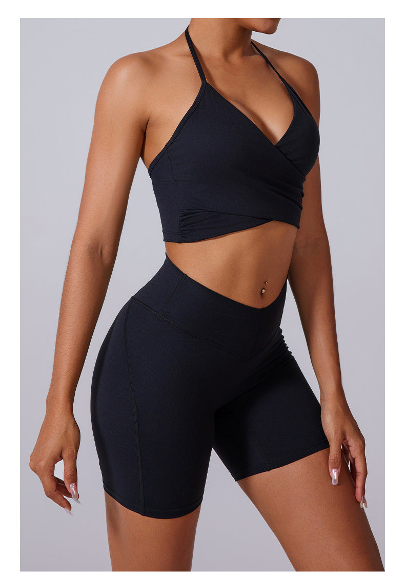 797# A Women Yoga Bra Shorts Set