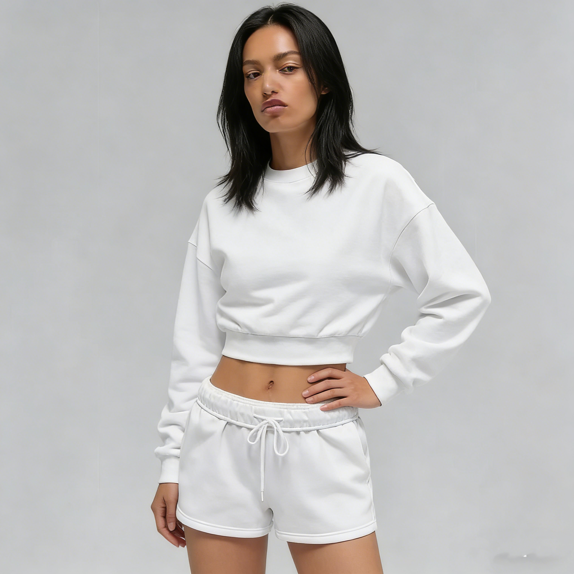 1867# A 3D Silver Women Yoga Sweatshirts