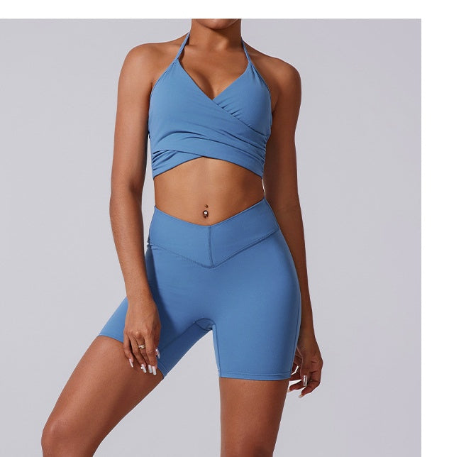 797# A Women Yoga Bra Shorts Set