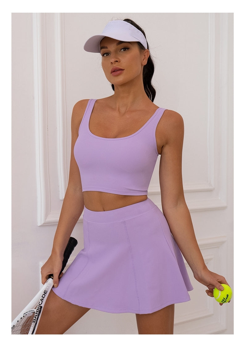 418# AL Women Yoga Bra Skirts Set