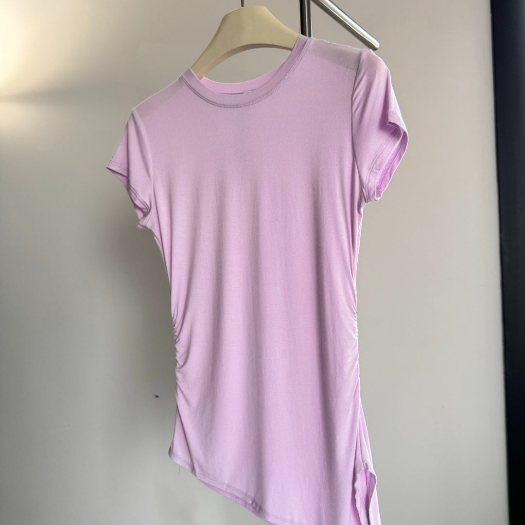 L6190# Women  Silk T Shirts