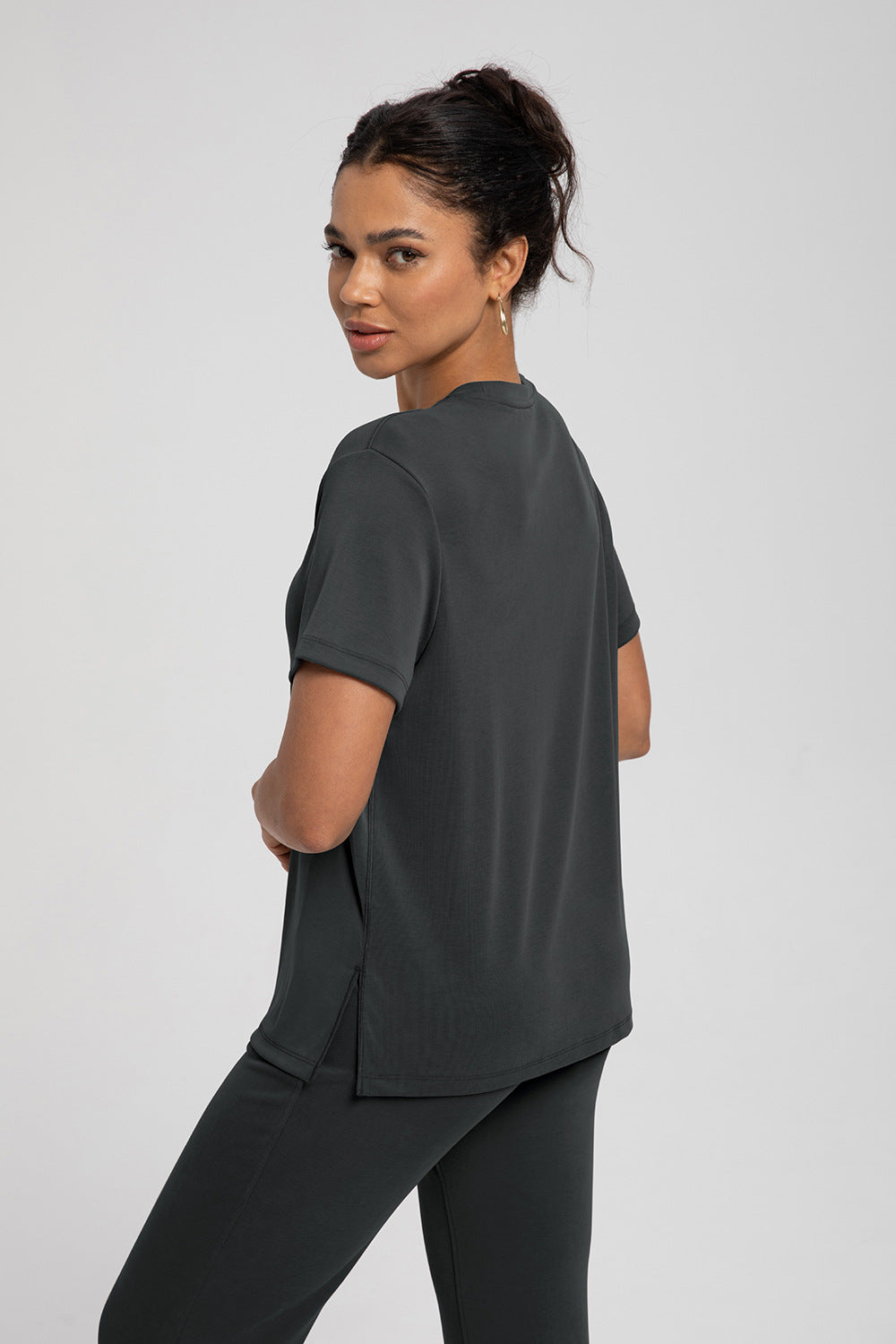 L6403# Women Yoga Loose Shirts