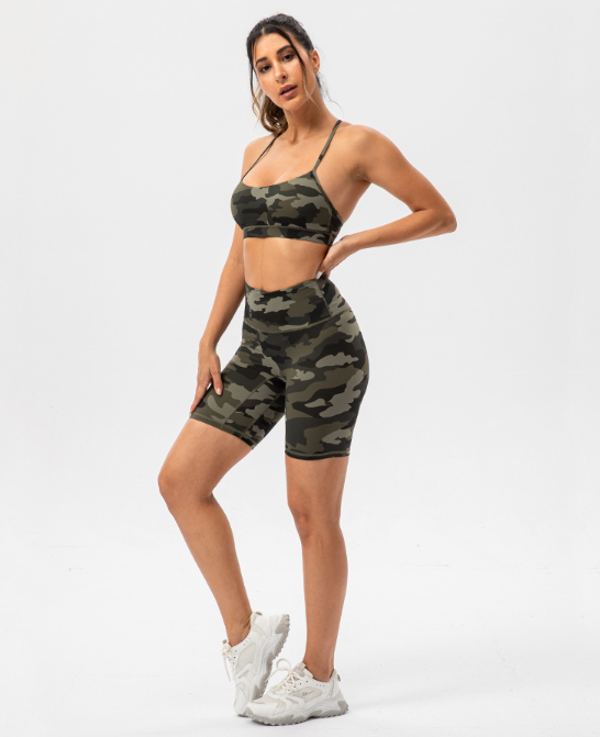 827  Camo Bra Shorts Sets