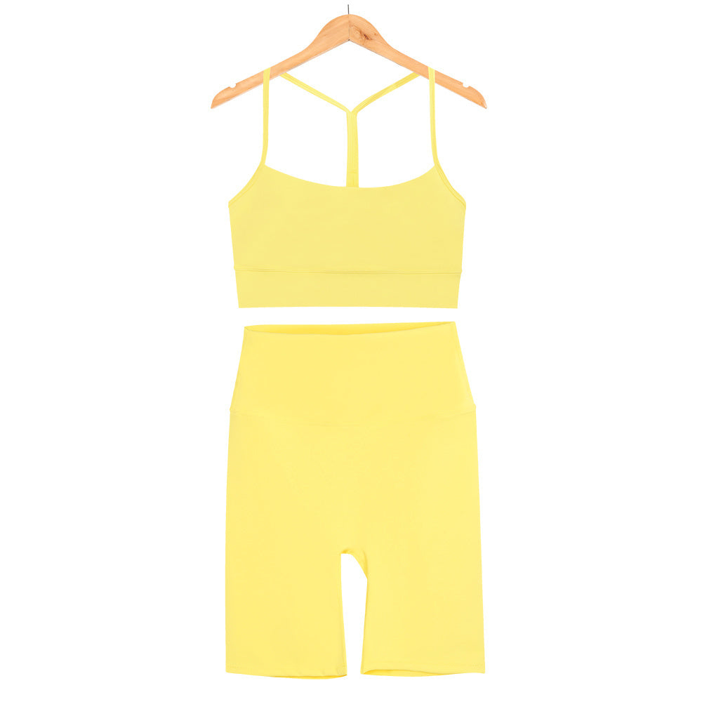 L4749#  Yoga Bra Shorts Set