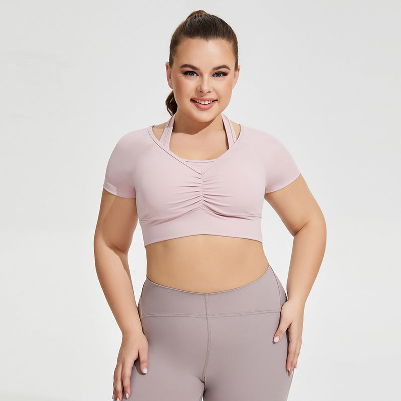 L2723#  Plus Size Women Yoga Shirts