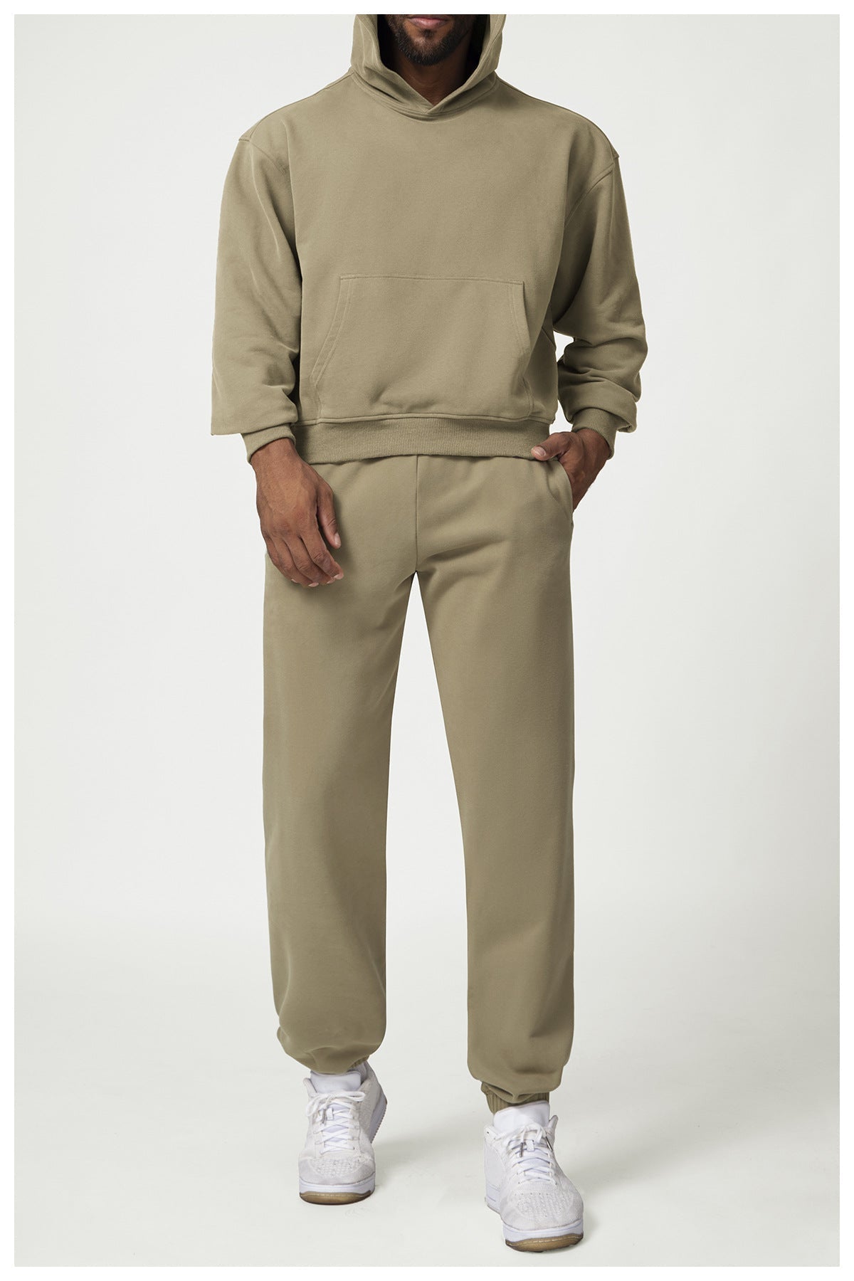 772#A 3D Silver Men Hoodie Pants Set