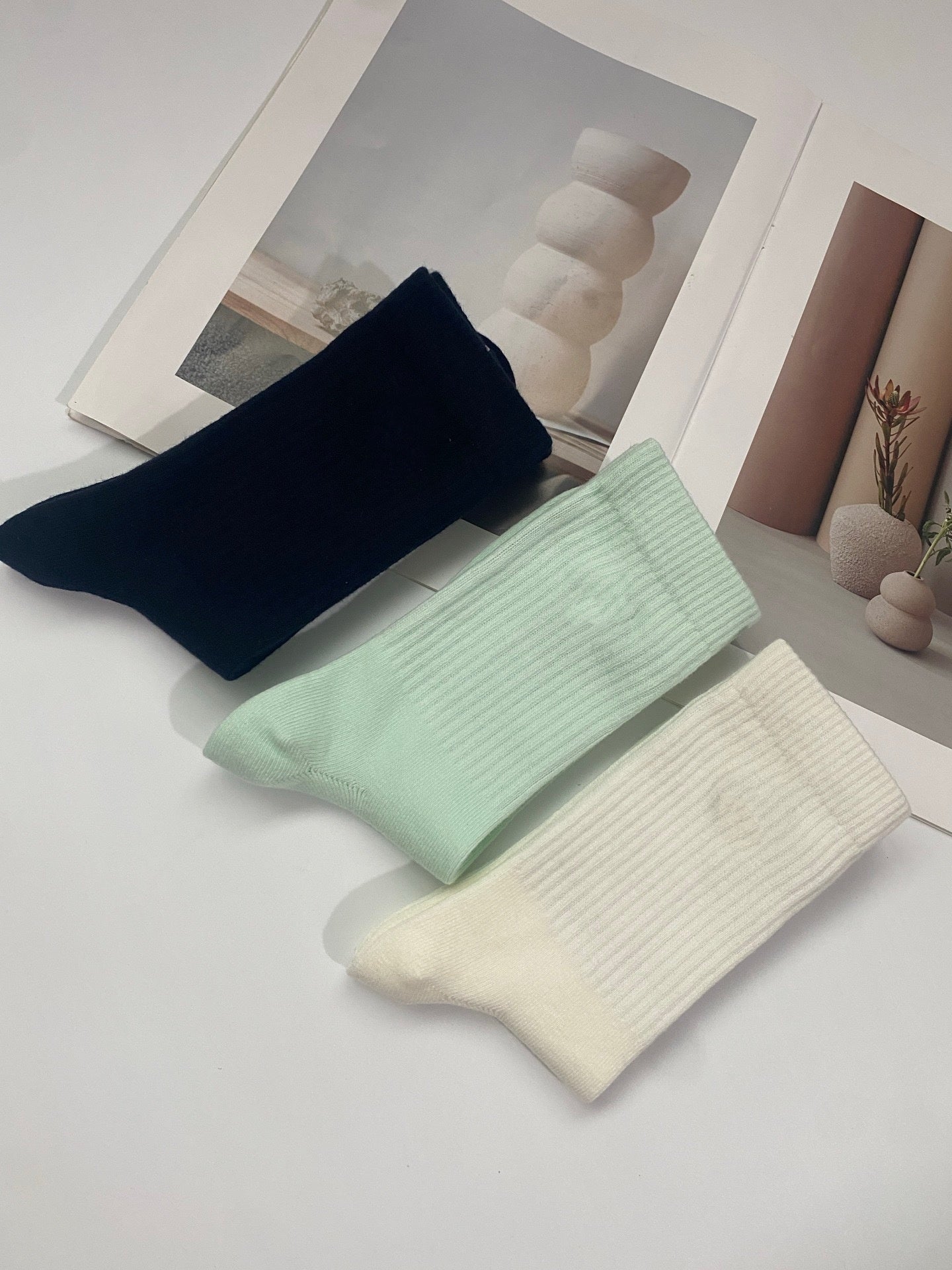 L5189#GX Women Socks 3 Paris/Set