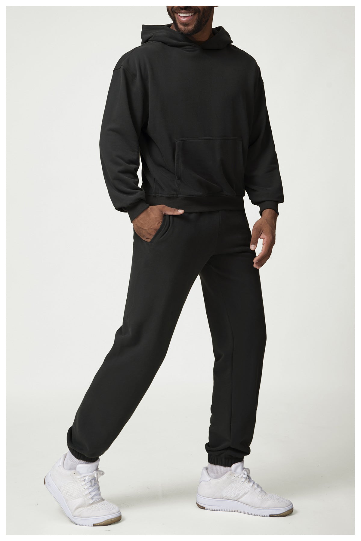 772#A 3D Silver Men Hoodie Pants Set